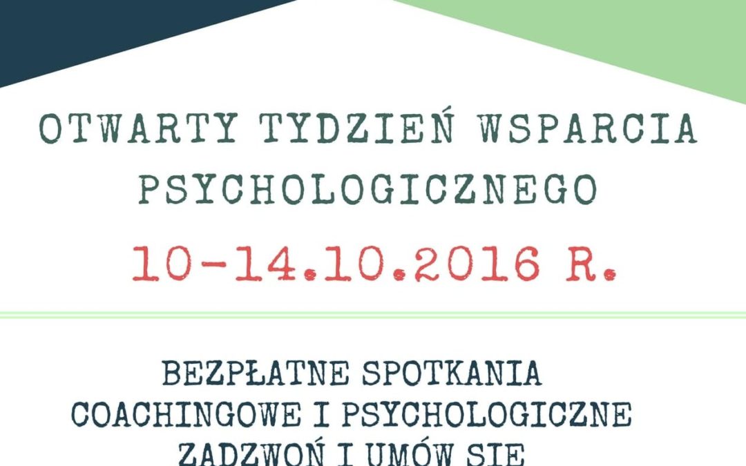 Otwarty Tydzień Wsparcia Psychologicznego